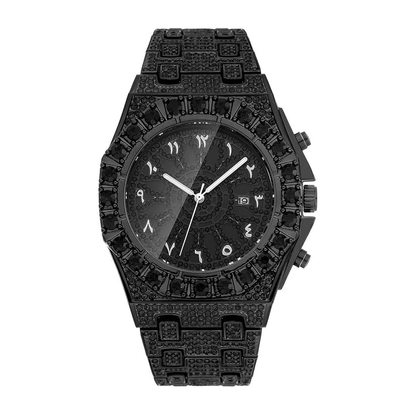 Arabic VVS Skeleton Automatic Watch Luxury Black Dial with Roman Numerals – Self-Winding Mechanical Timepiece